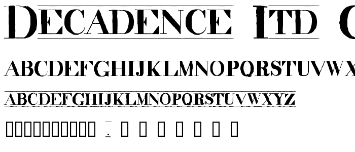 decadence itd condensed marquee font